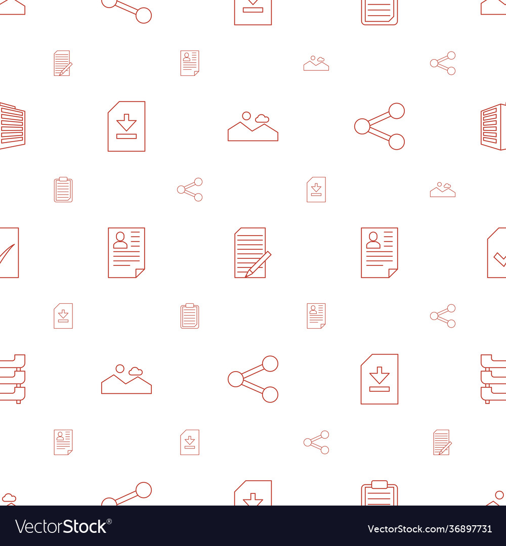 File icons pattern seamless white background