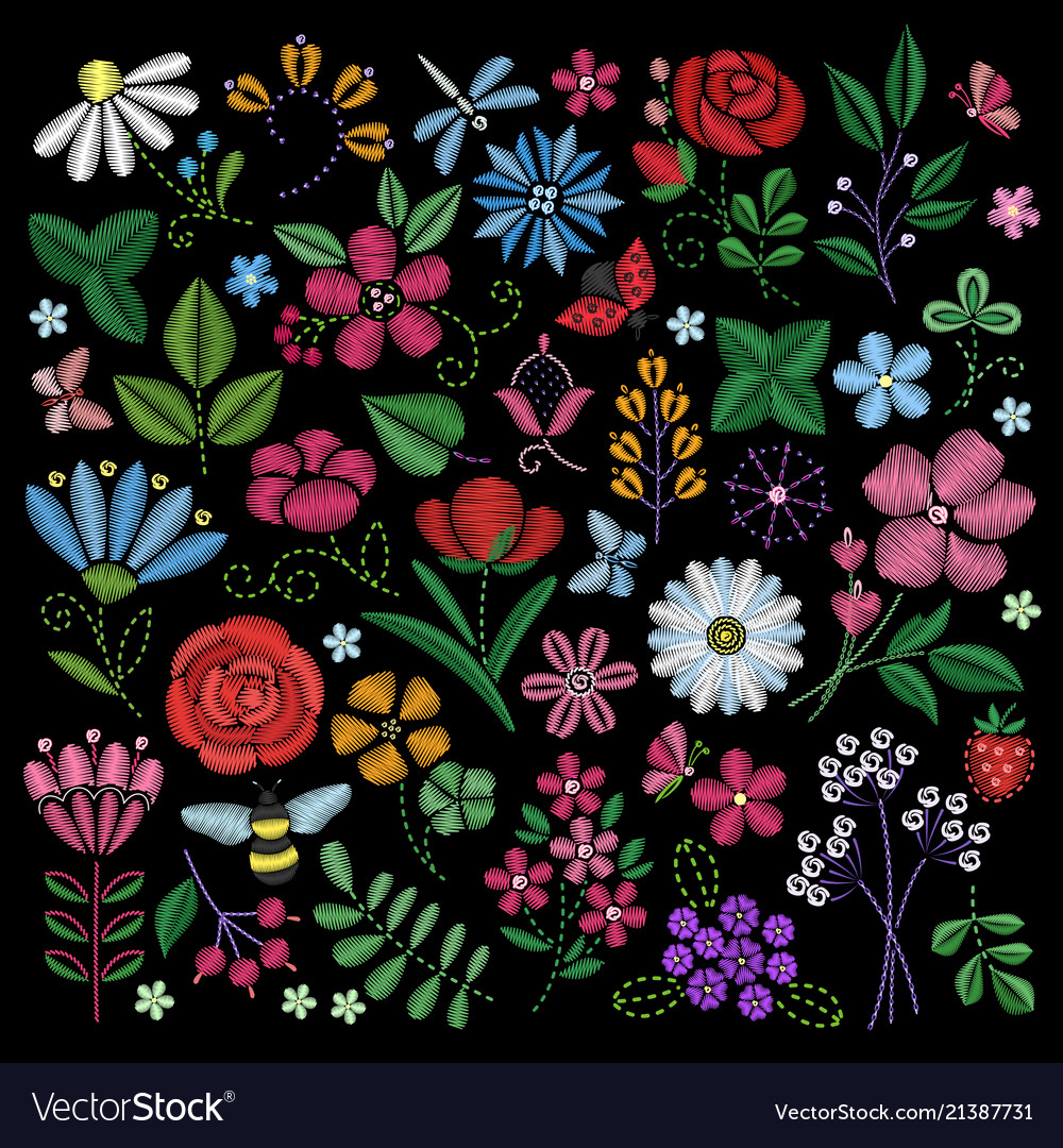 Floral Embroidery Pattern