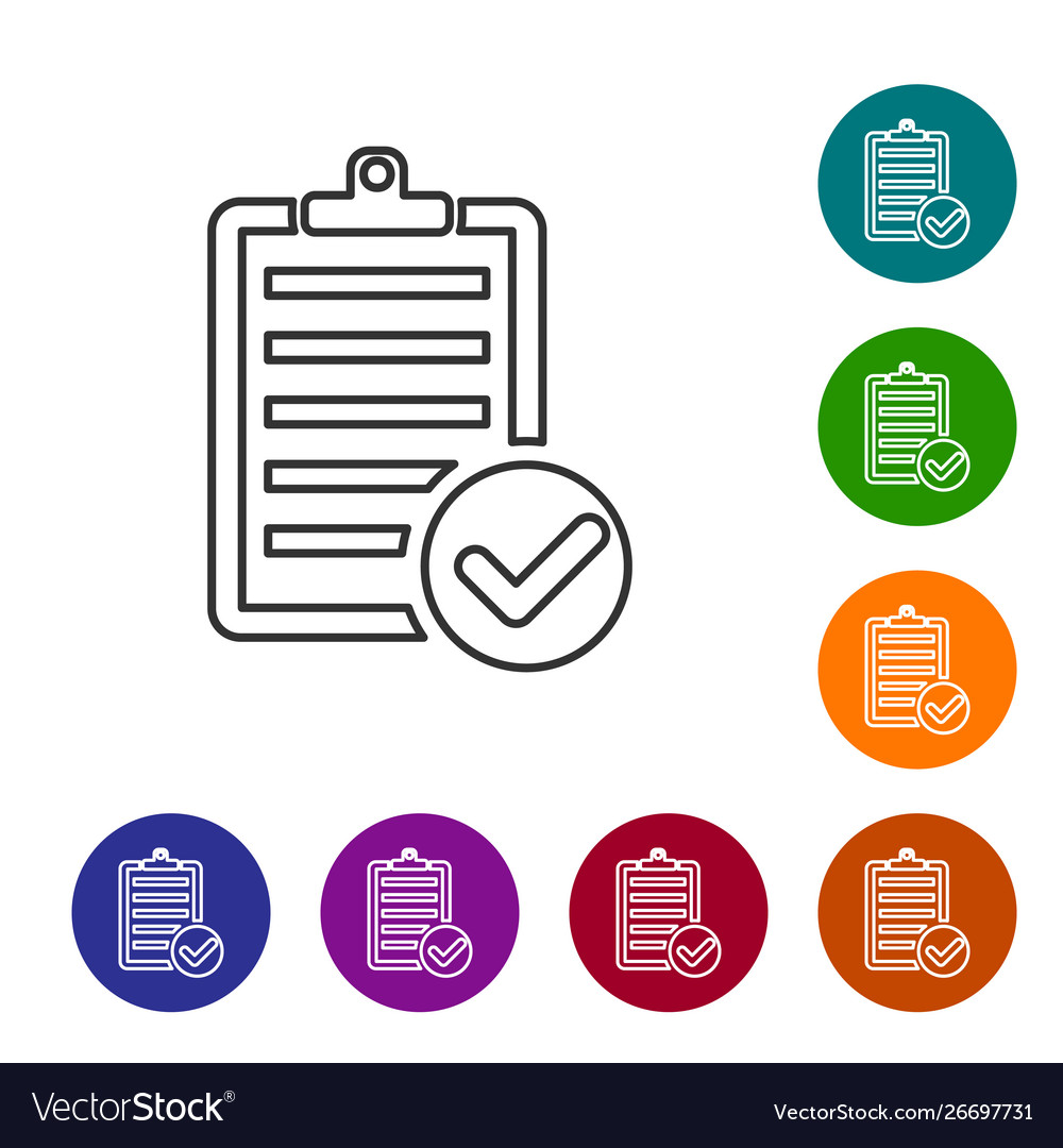 Grey line verification delivery list clipboard vector image Grey line verification delivery list clipboard