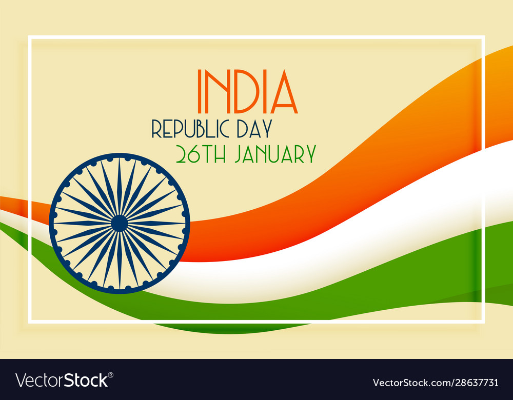Indian Republic Day Flag Concept Design Banner Vector Image
