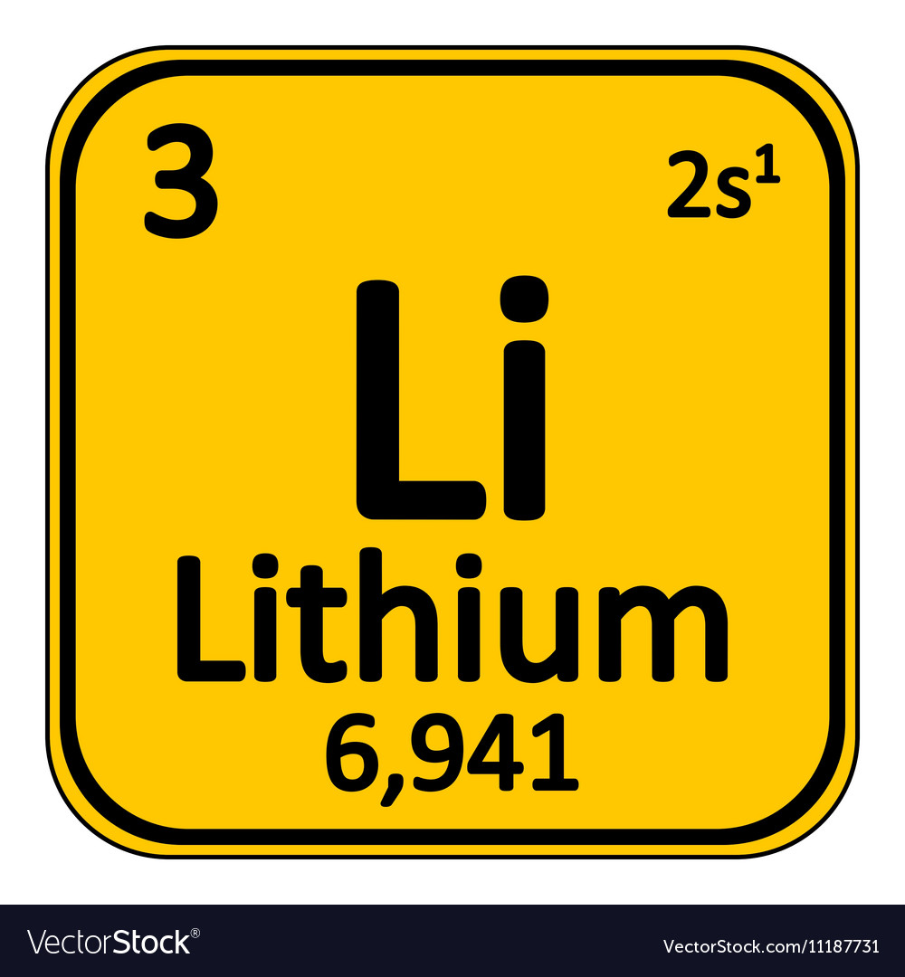 Lithium Element Icon - Periodic Table