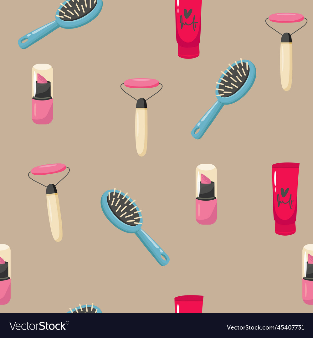 Makeup seamless pattern