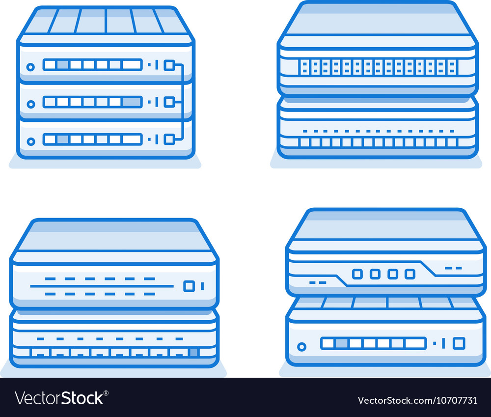 Network router icon set
