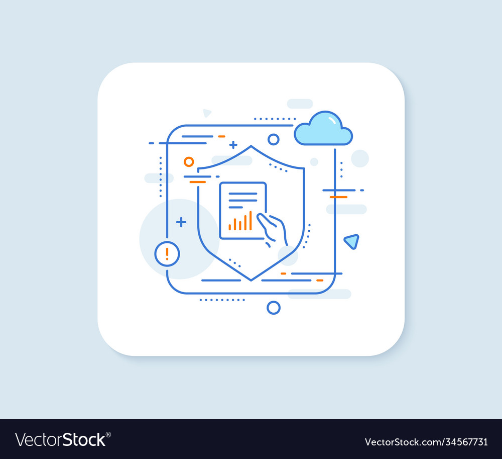 Report document line icon analysis chart
