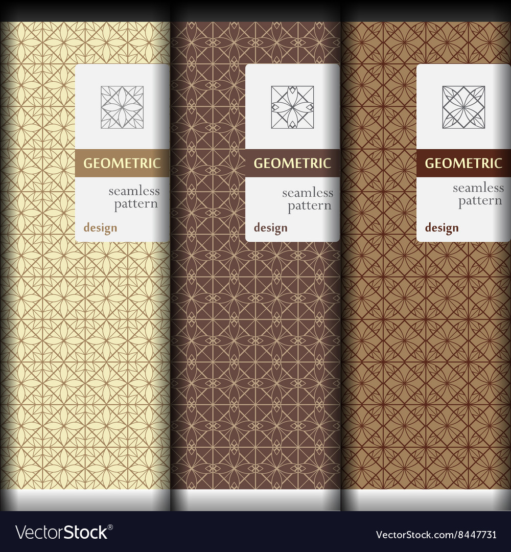 Nahtlose geometrische Ornamentmuster in Kaffee gesetzt
