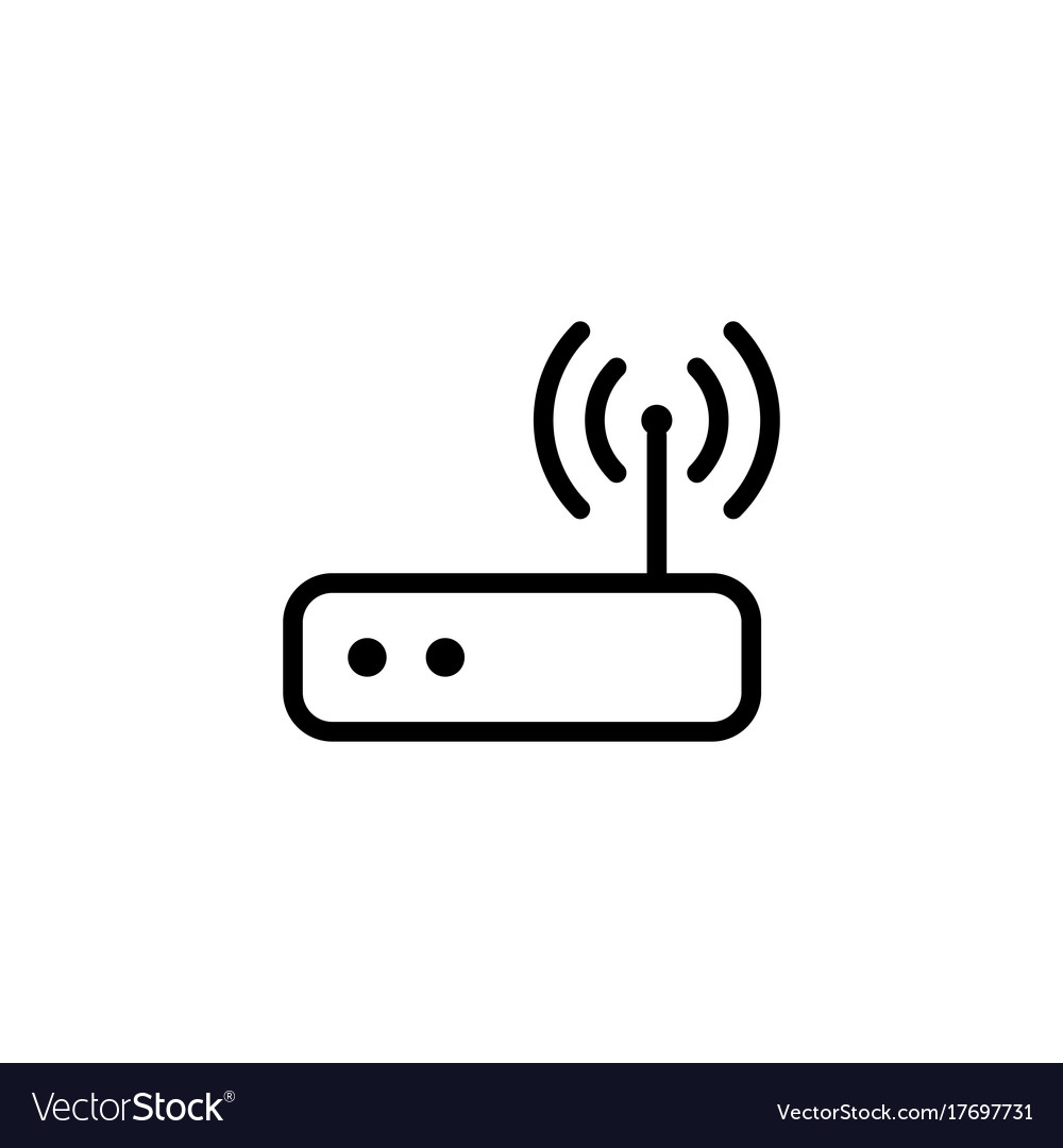 Thin line wi-fi router icon