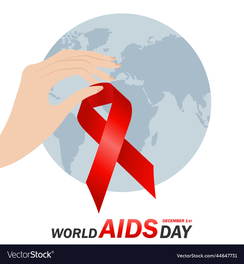 World aids day 1 december Royalty Free Vector Image