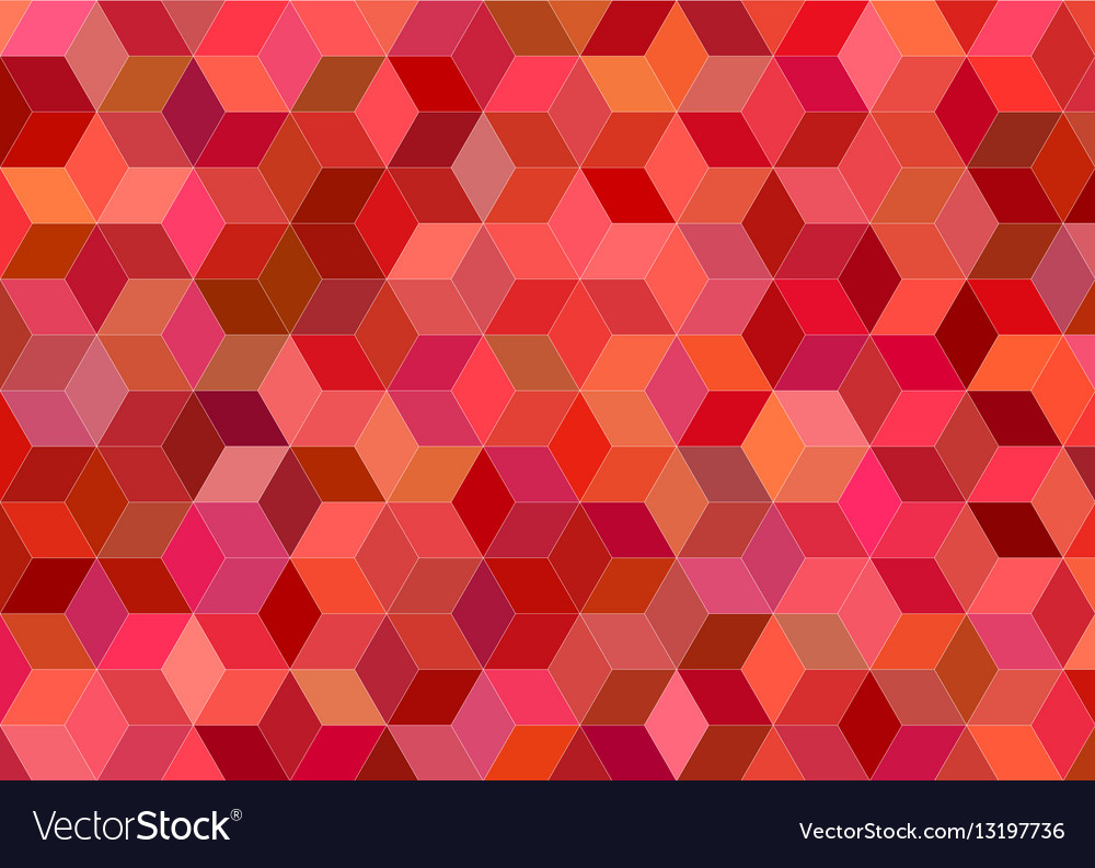 3d cube mosaic background design in red tones