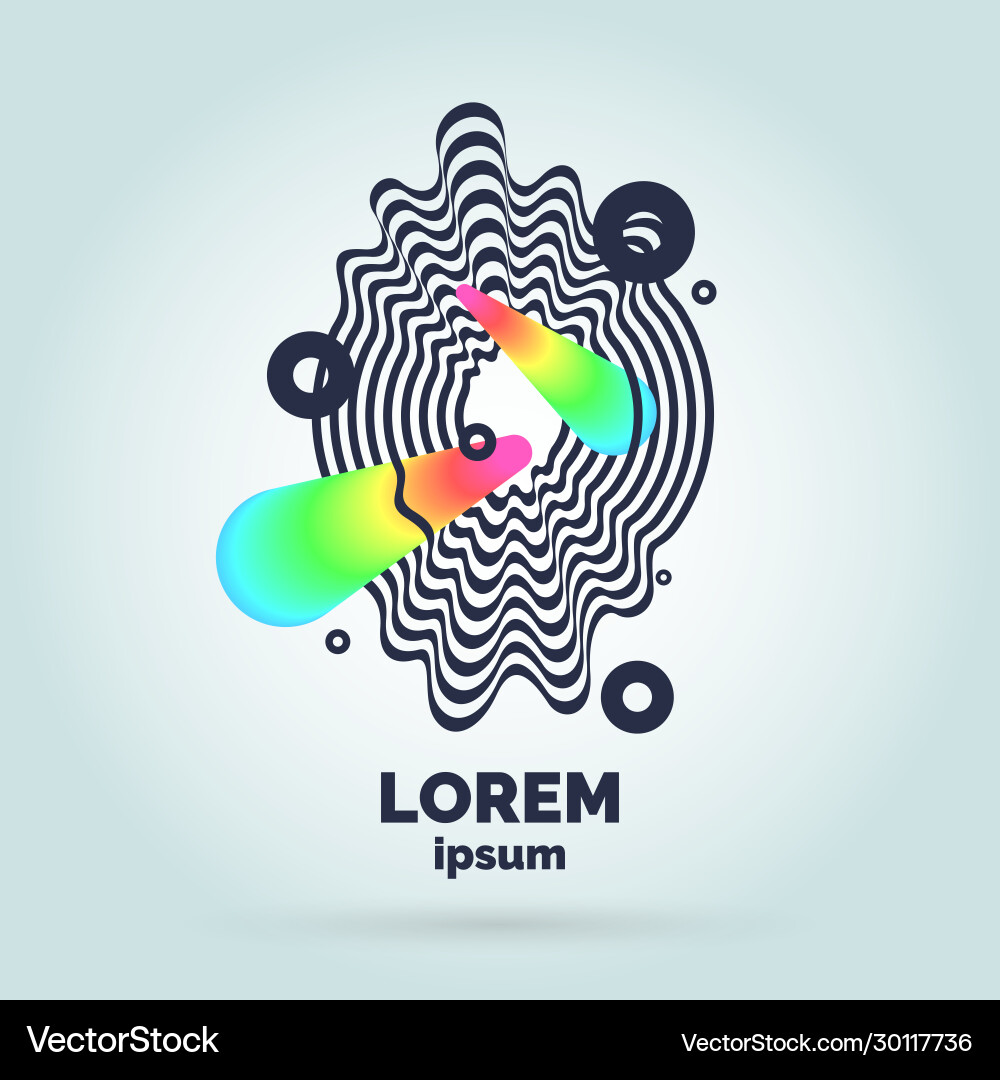 Amorphous elements with effect visual Royalty Free Vector