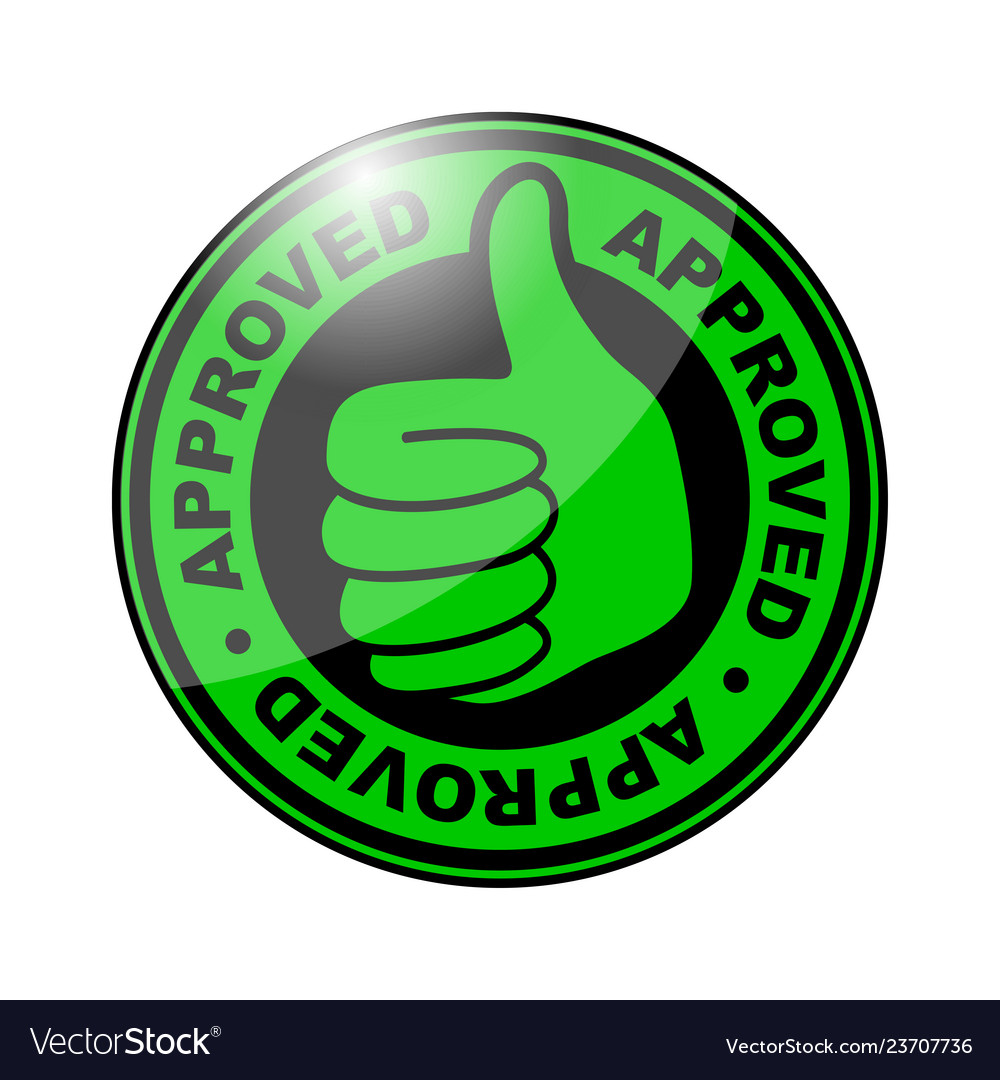 Approved thumbs up icon