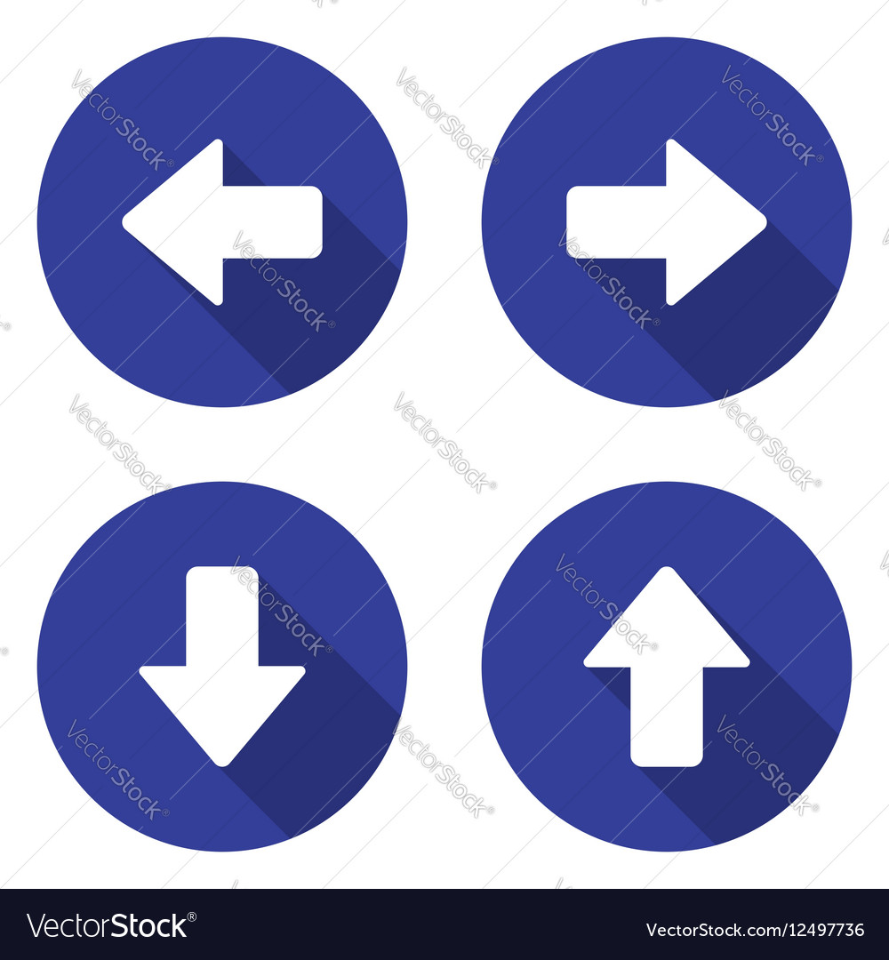 Arrow icons set Royalty Free Vector Image - VectorStock