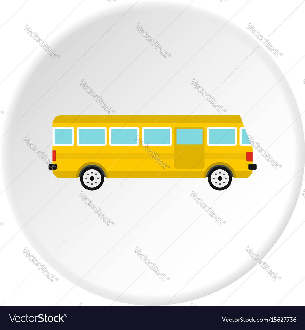 Bus icon circle Royalty Free Vector Image - VectorStock