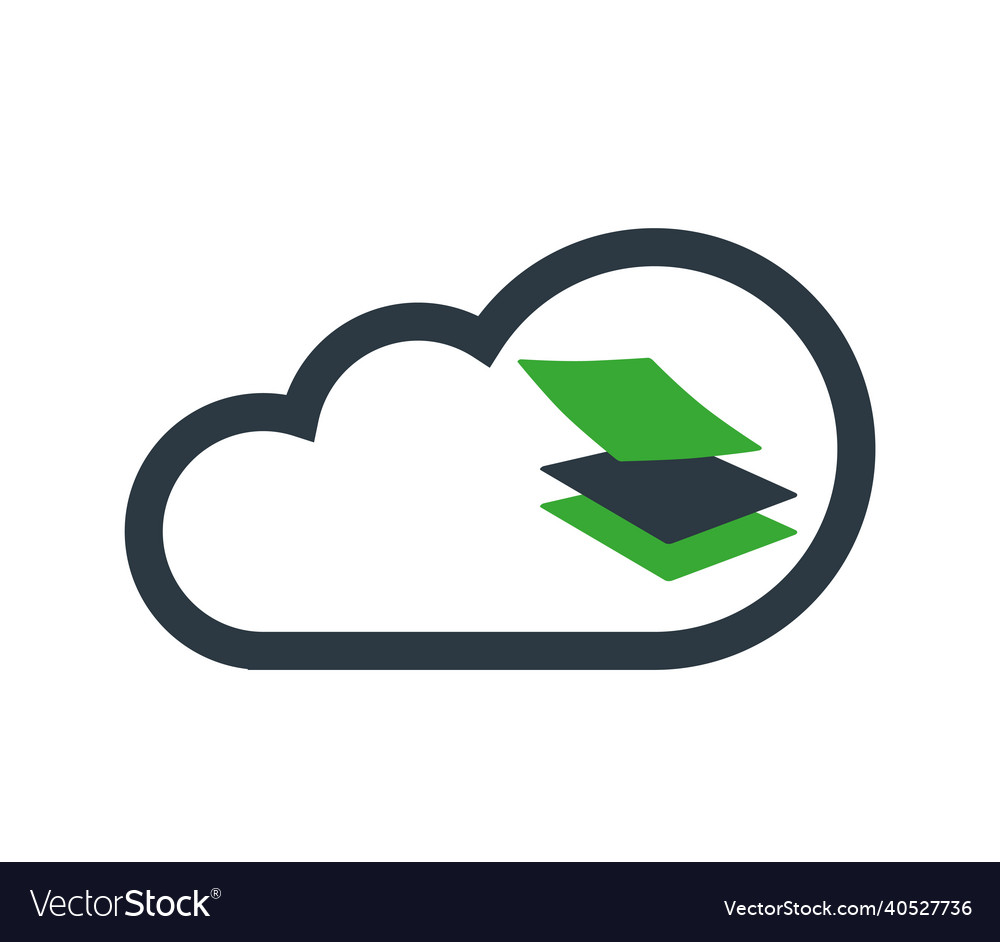 Cloud computing and documents vector image Cloud computing and documents