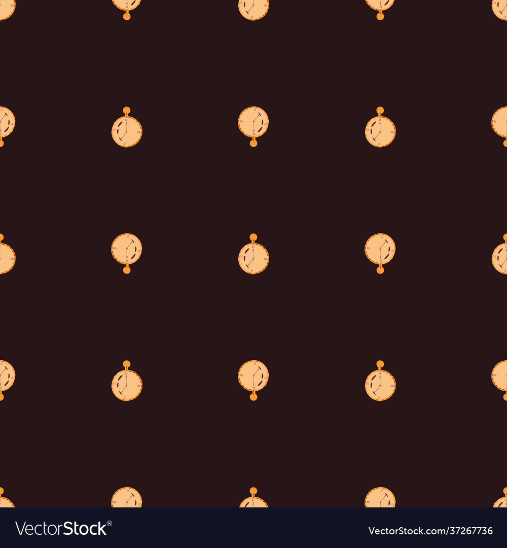 Dark seamless pattern with little orange timer Vector Image Dark seamless pattern with little orange timer