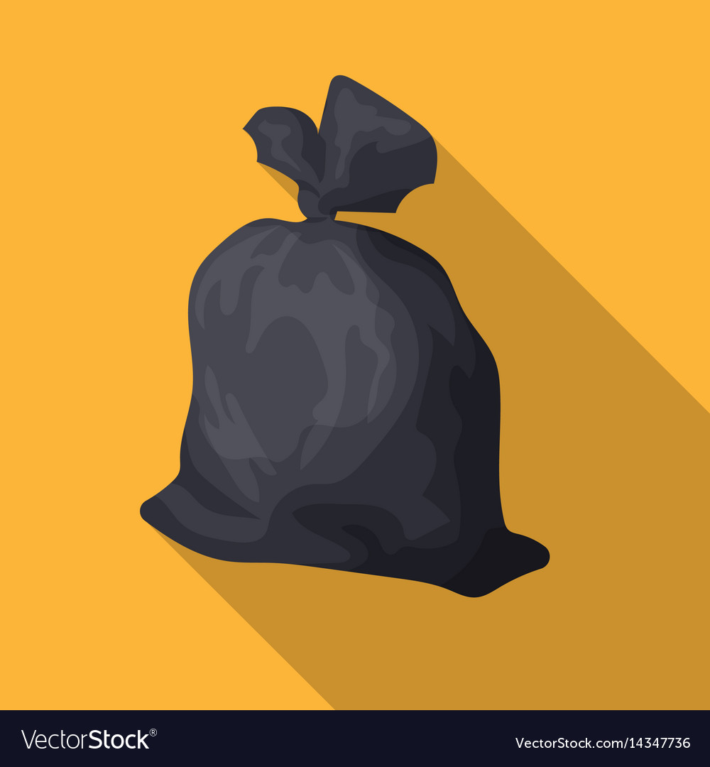 Flat Style Garbage Bag Icon