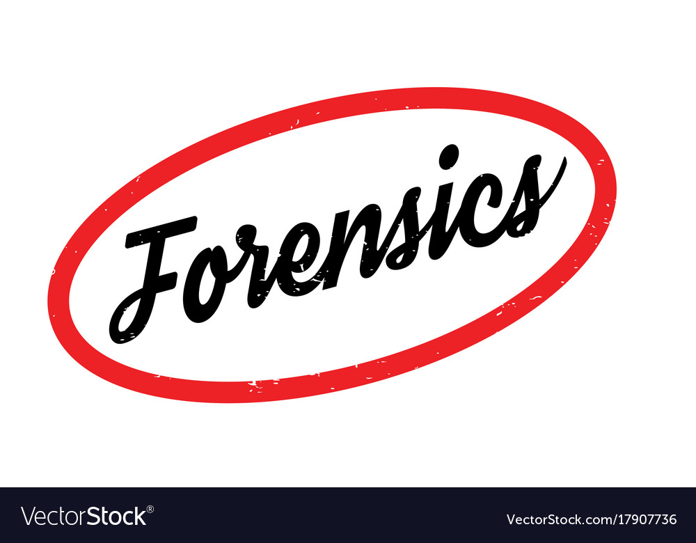 Forensics rubber stamp Royalty Free Vector Image