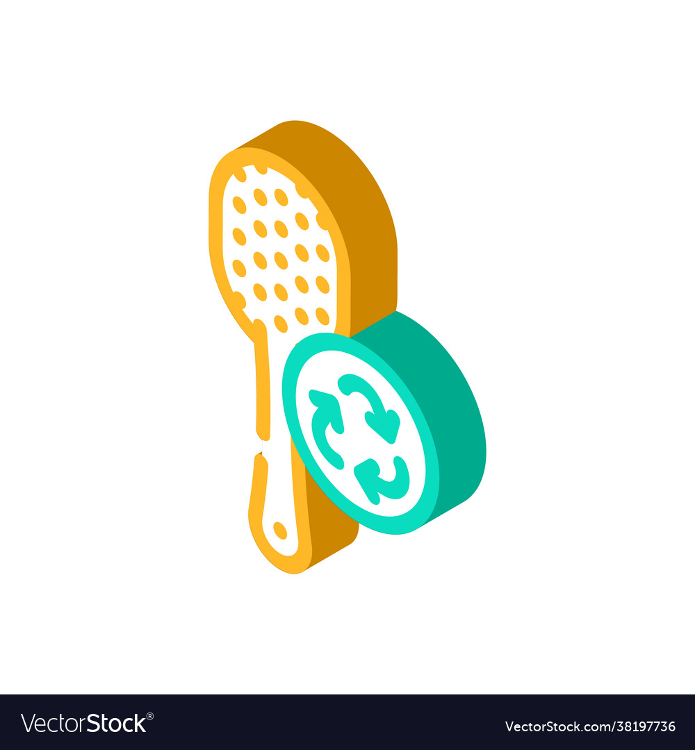 Hairbrush zero waste accessory isometric icon