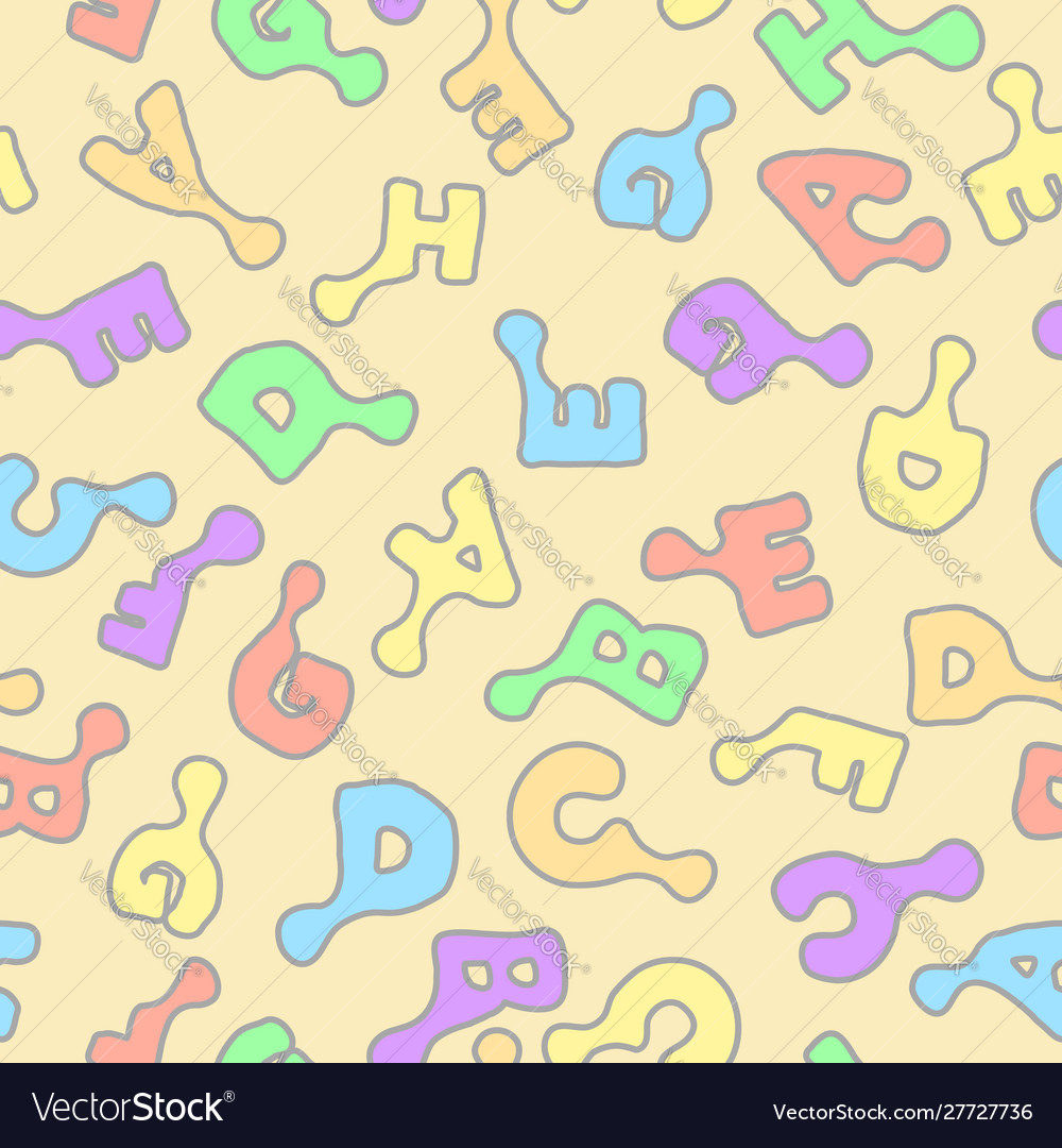 Letters learning texture pattern tile