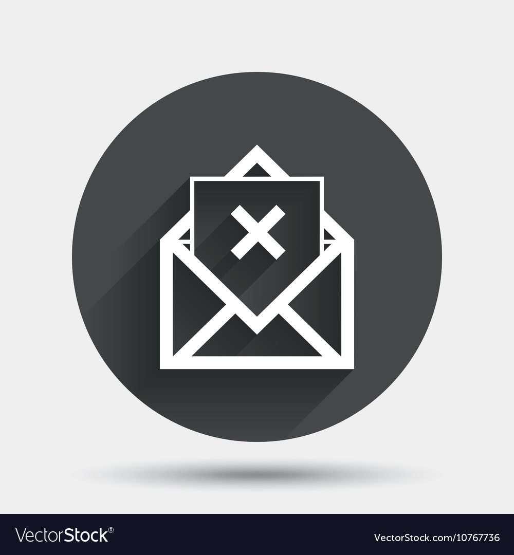 Mail delete icon envelope symbol message sign