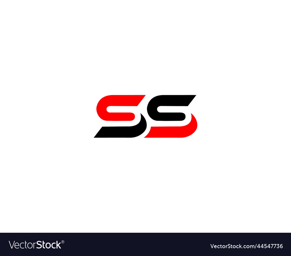 Modern simple letter ss logo design Royalty Free Vector