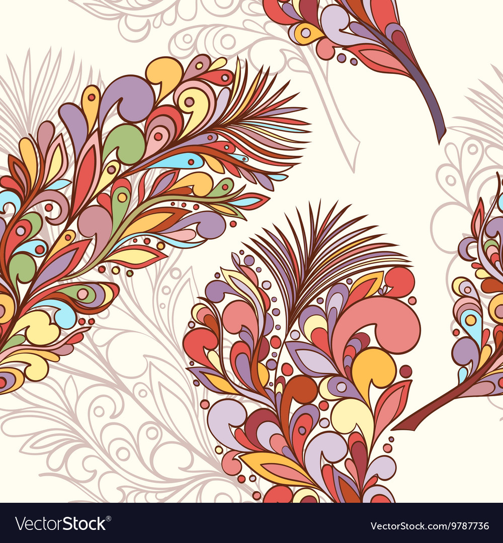 Seamless feather pattern
