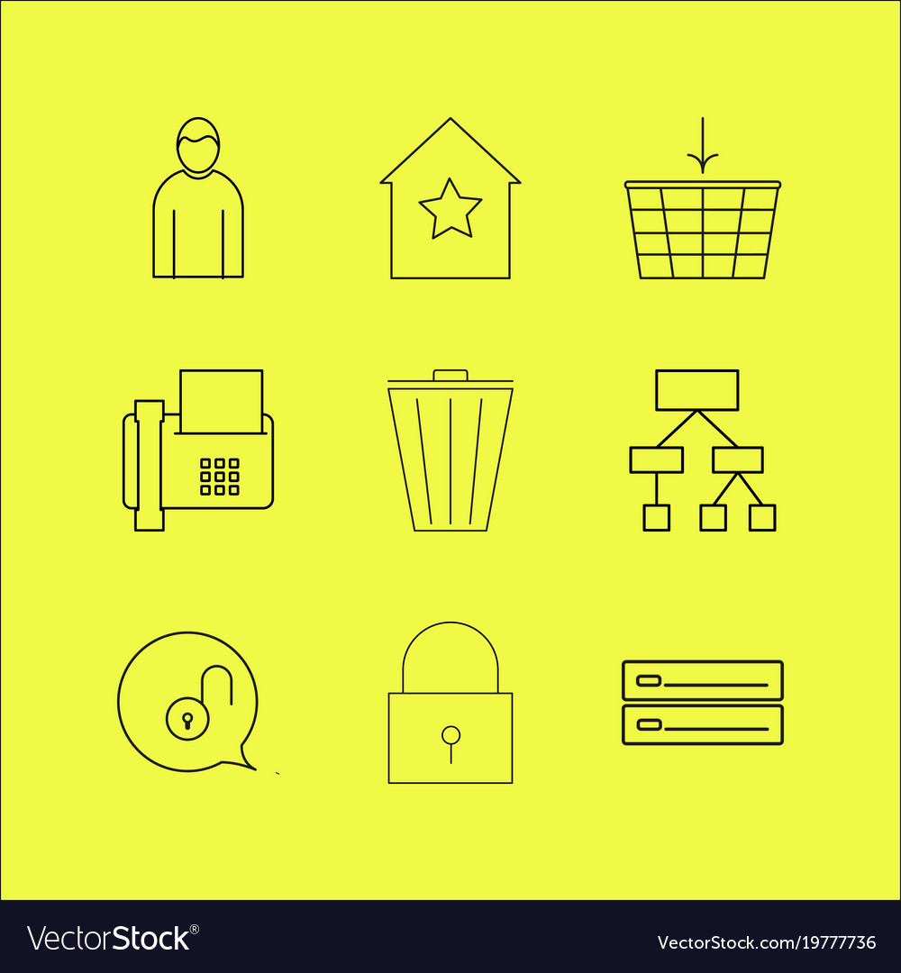 Web linear icon set simple outline icons