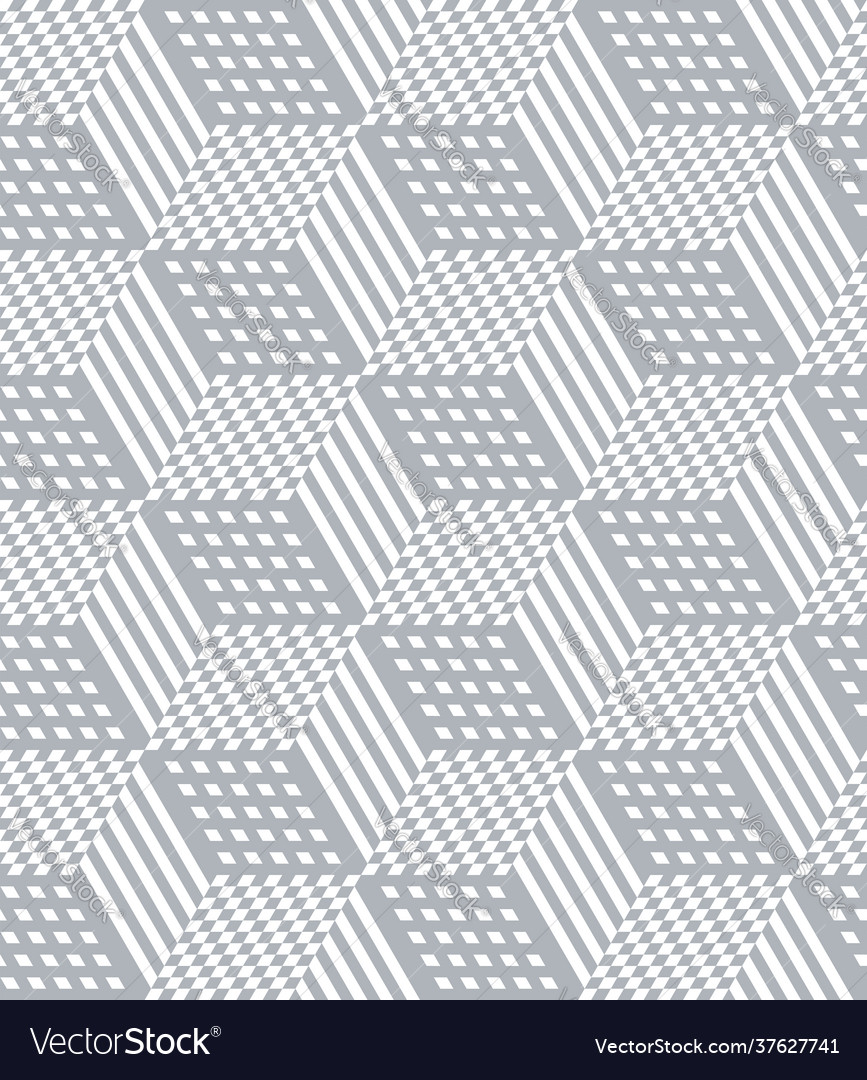 3D Geometric Checkered Pattern