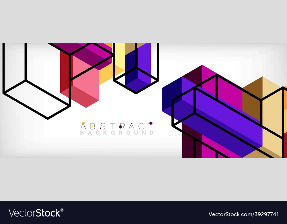 Abstract background 3d cubes cubic elements