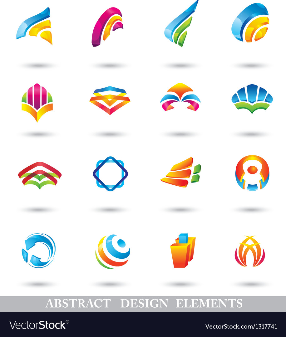 Abstract colorful design elements or icons