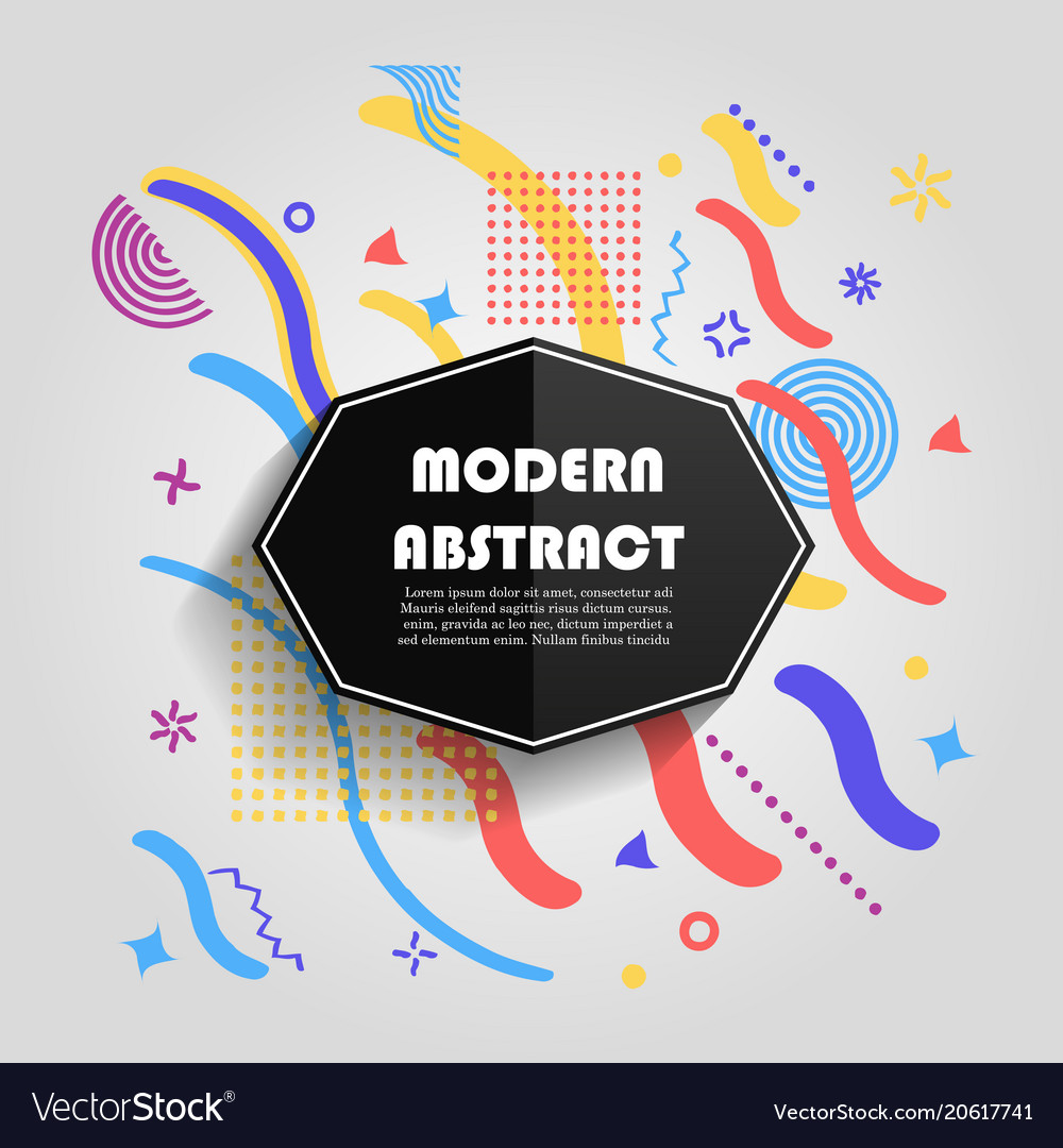 Abstract colorful geometric pattern design vector image Abstract colorful geometric pattern design