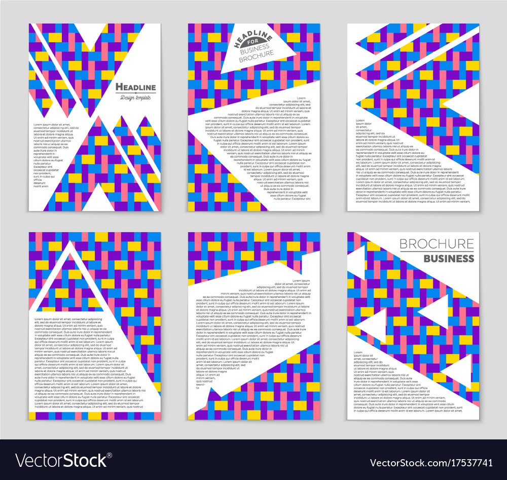 Abstract layout background set for art