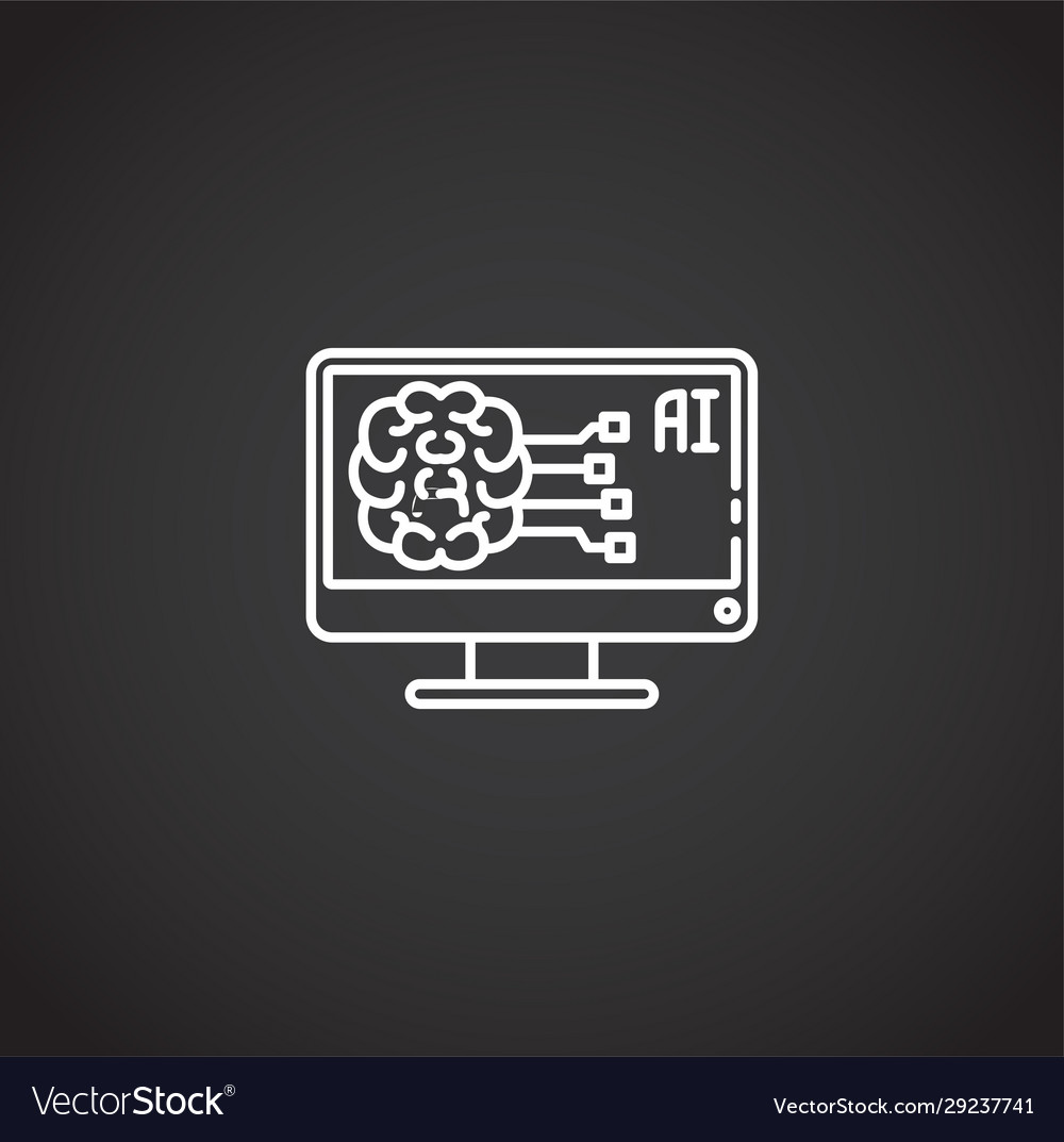 Ai related icon on background for graphic and web