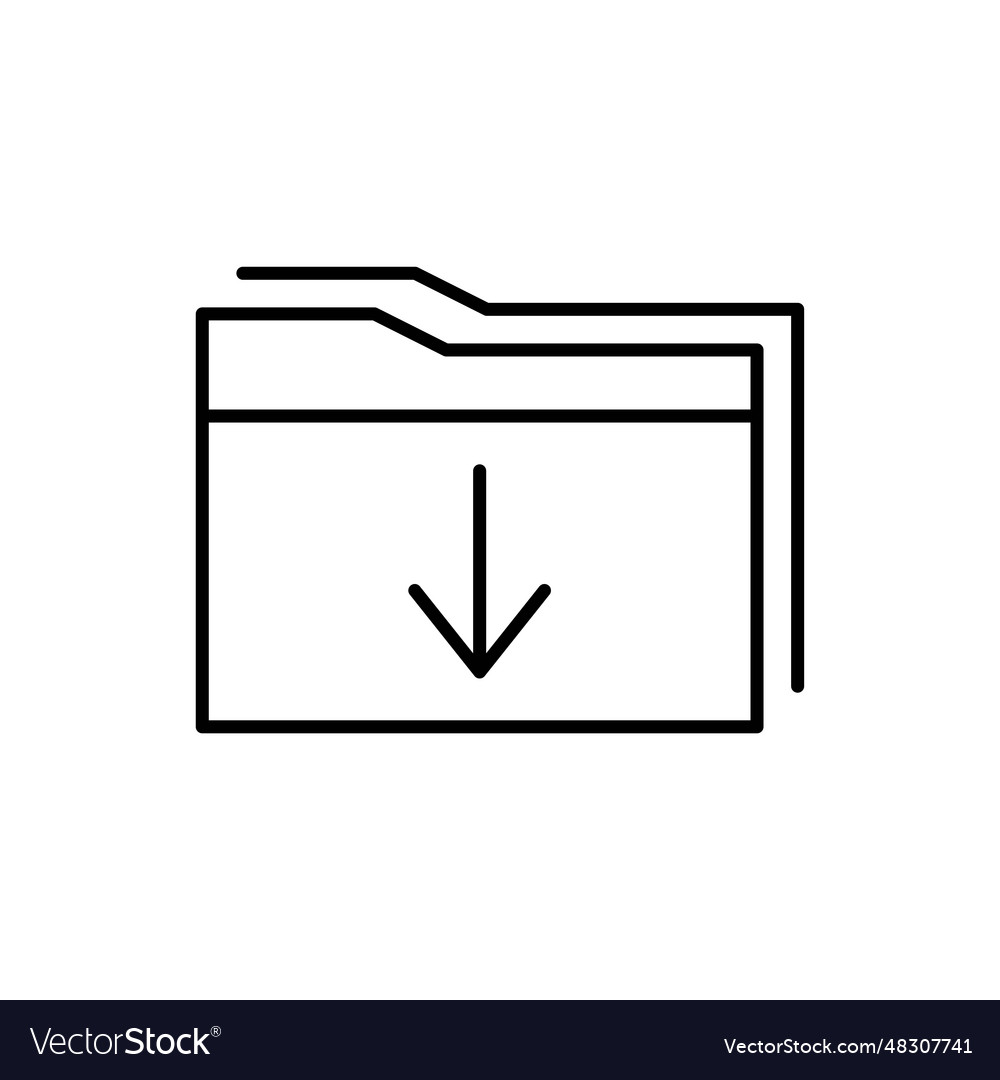 Document icon isolated on white background folder vector image Document icon isolated on white background folder