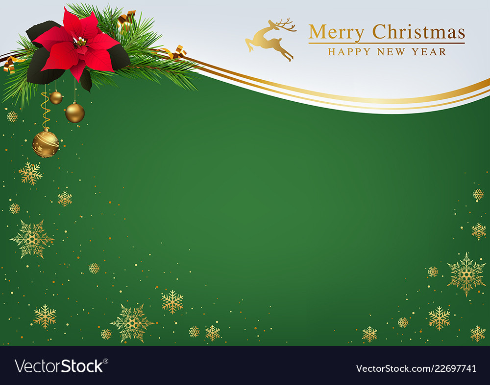 Elegant Green Christmas Background