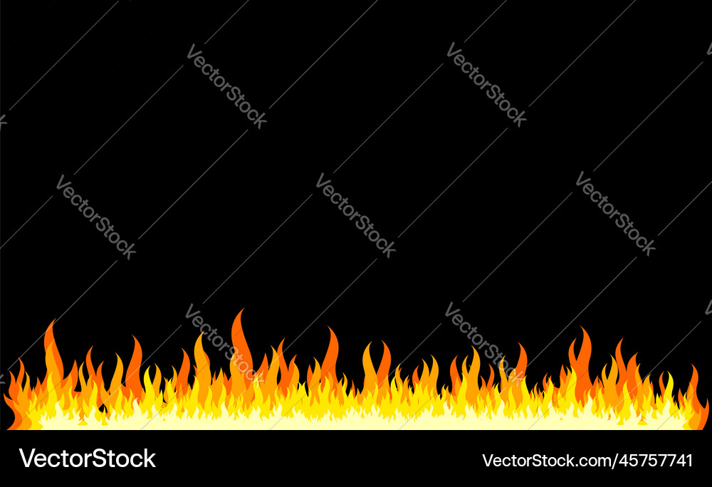 Flames effect on bottom edge with black Royalty Free Vector