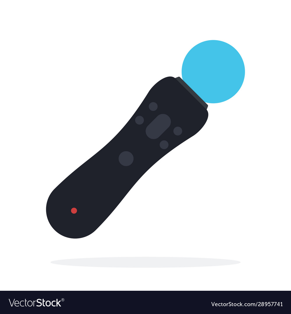 Game controller with motion sensor icon flat Vector Image