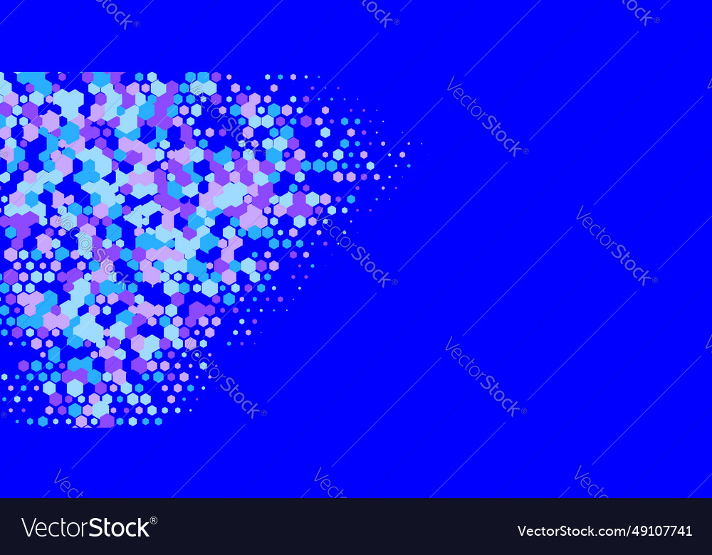 Geometric multi size hexagon with color