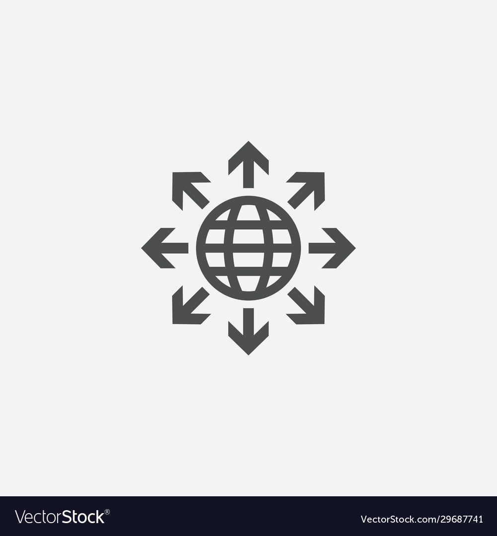 Globe Arrows Icon