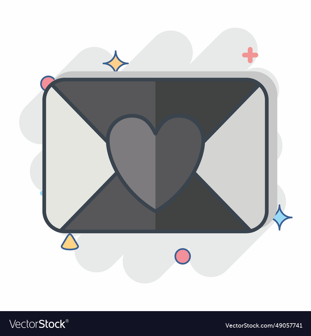 Icon love letter related to valentine day symbol