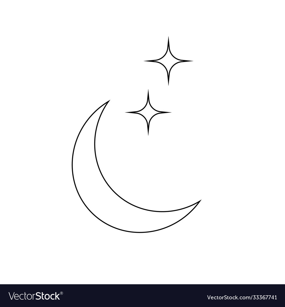 Moon star minimalist design