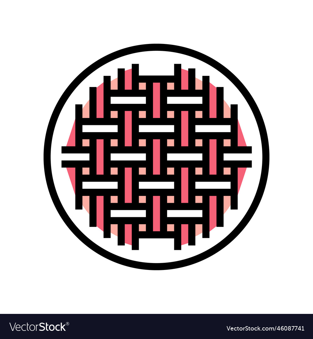 Plain weave fabric material color icon