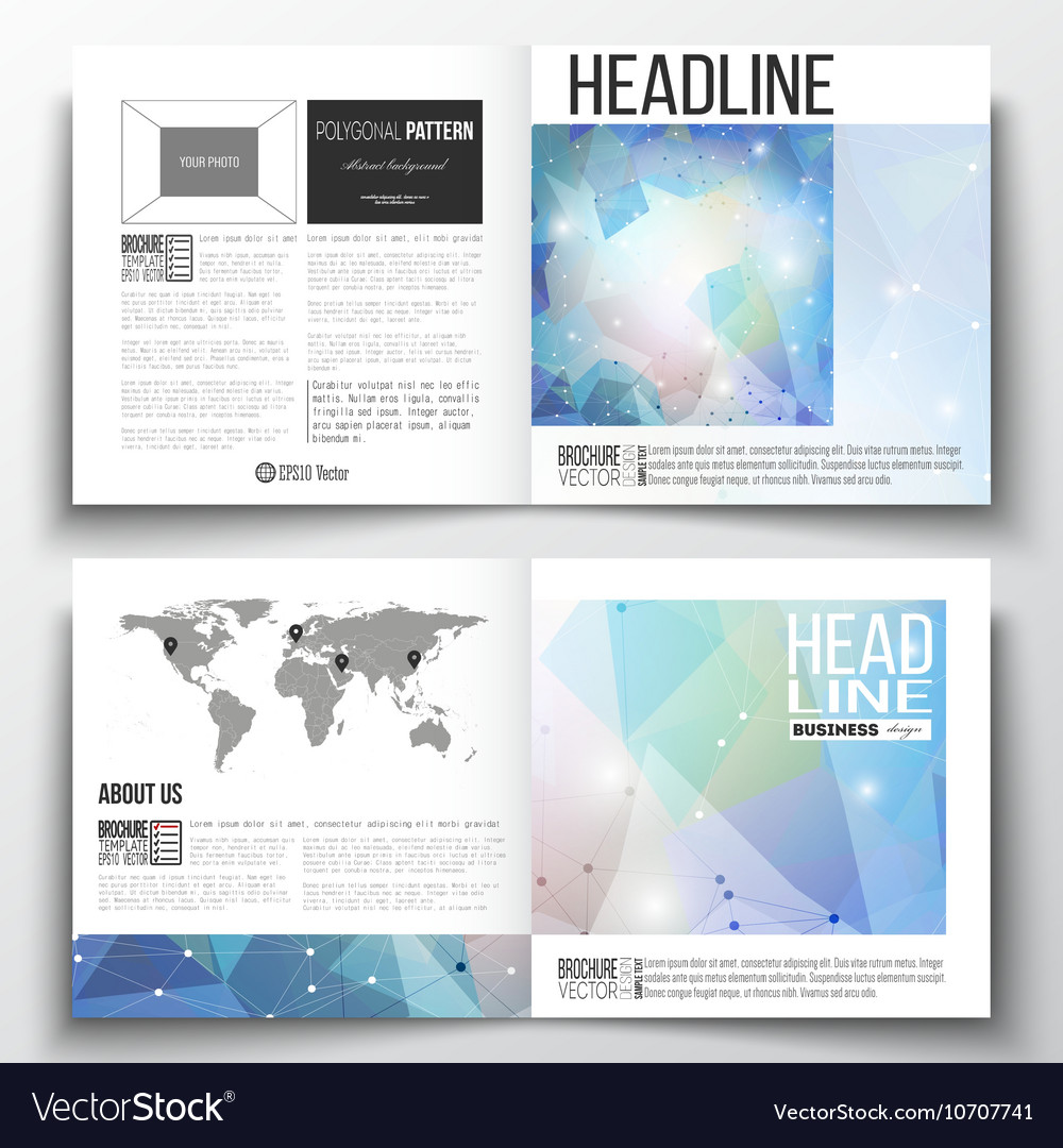 Set of square design brochure template abstract Vector Image