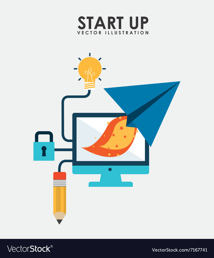 Start up design Royalty Free Vector Image - VectorStock