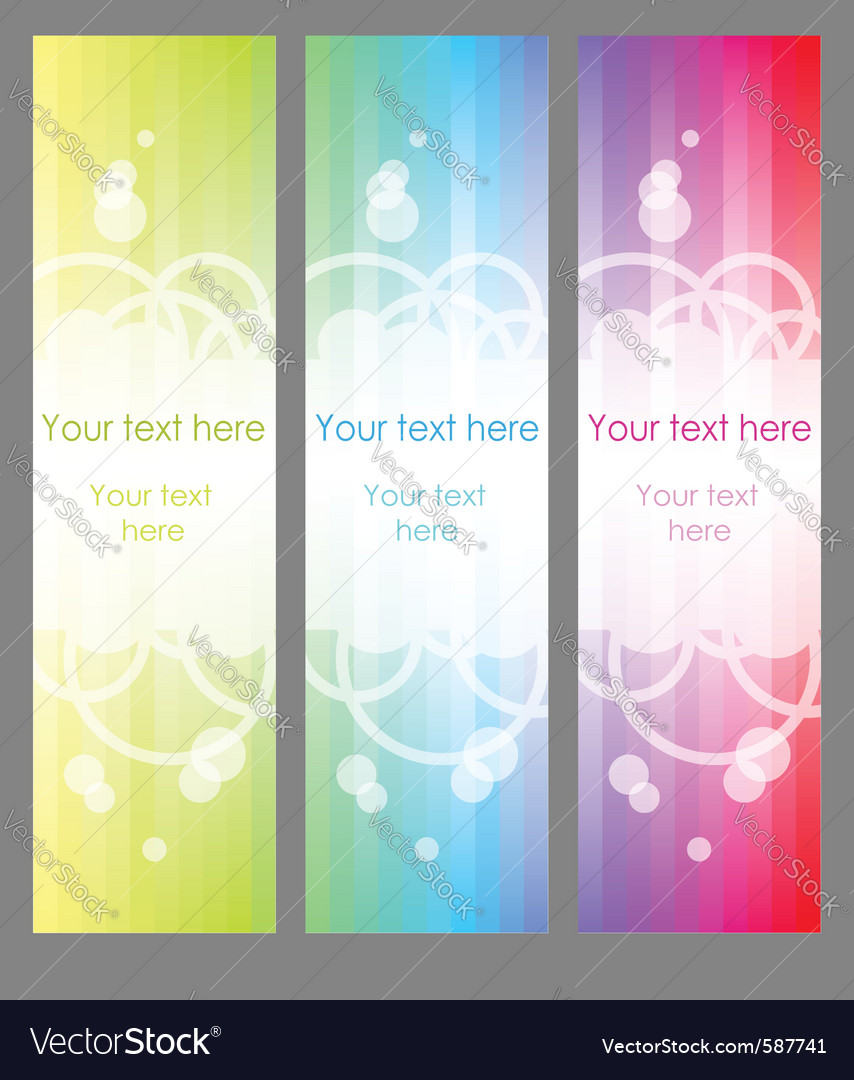 Three vertical banner