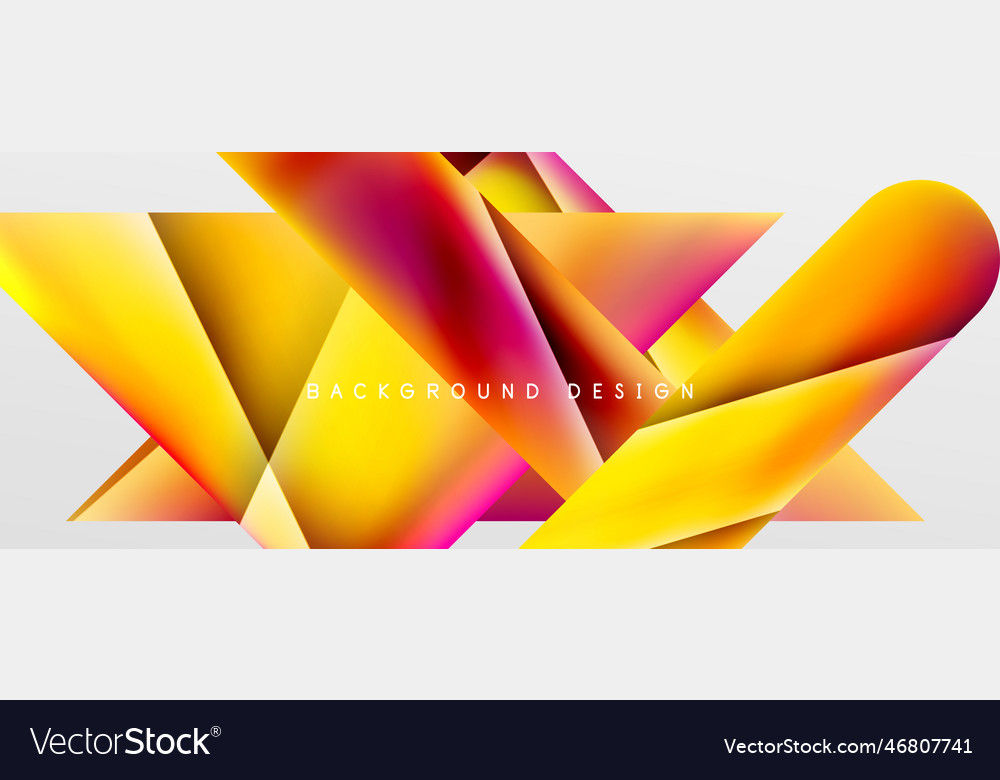 Triangle fluid color gradient abstract background vector image Triangle fluid color gradient abstract background
