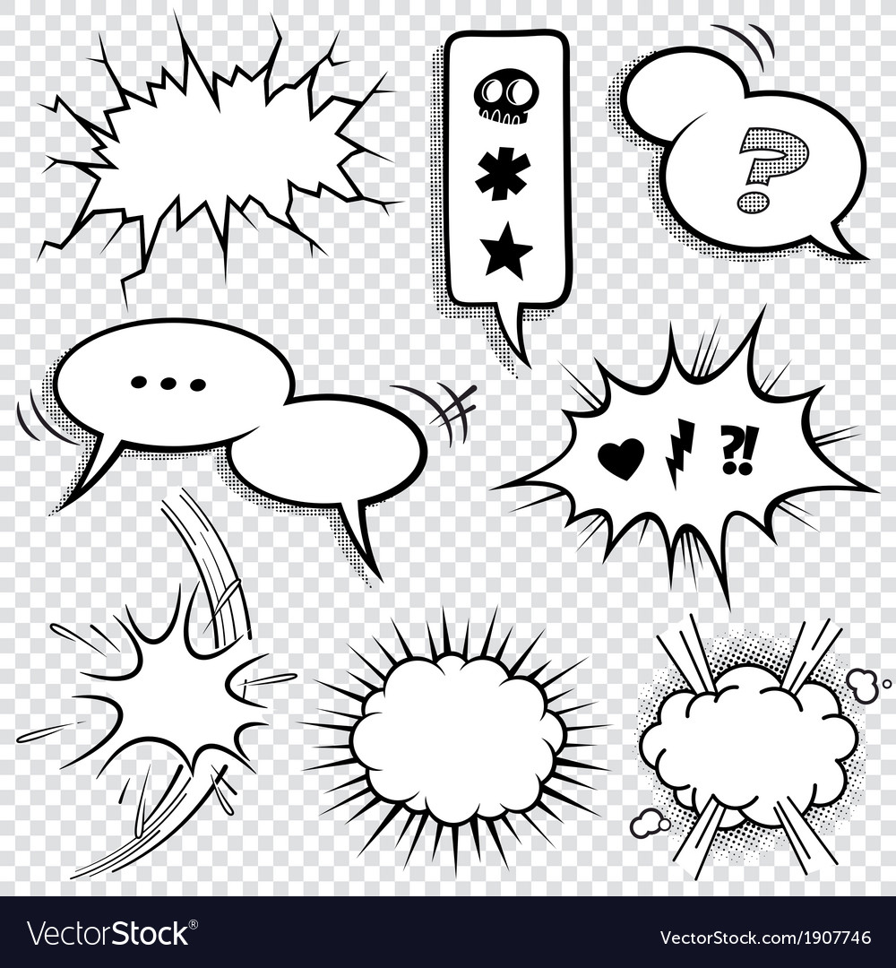 0030 comic elements set2 Royalty Free Vector Image