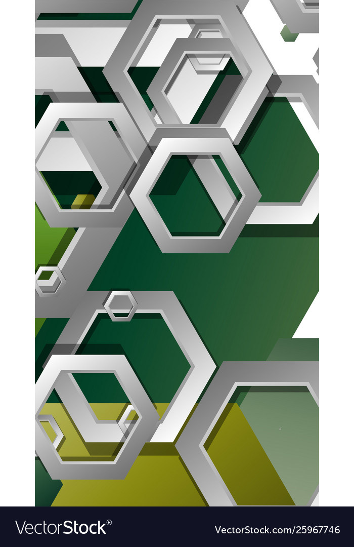 Abstract geometric background with hexagons vector image Abstract geometric background with hexagons