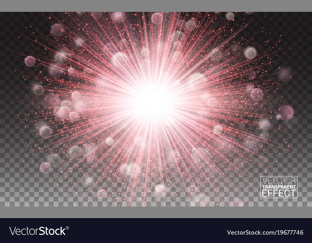 Abstract light overlay effect on transparent