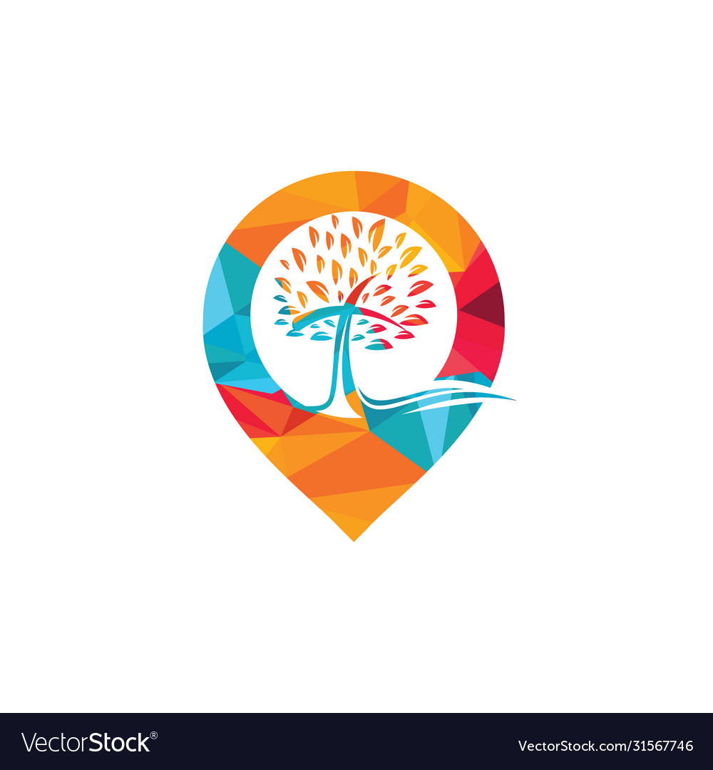 Church and map pointer logo design