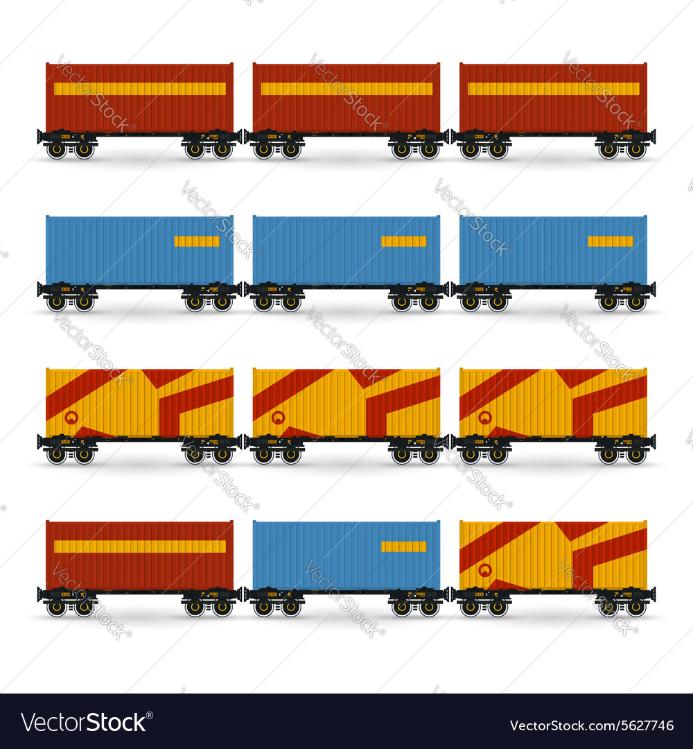 Containers on a railway container platform